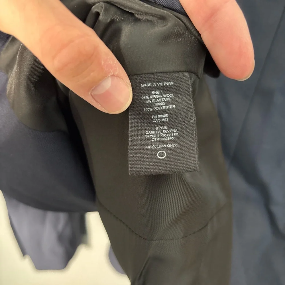 Theory Slim Fit Blazer in Navy Blue Sevona Stretch One Button Gabe B3 Size 2 - Picture 6 of 6